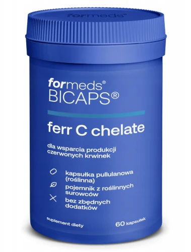 FORMEDS BICAPS FERR C CHELATE NA ENERGIE I ODPORNOŚĆ 60 KAPSUŁEK