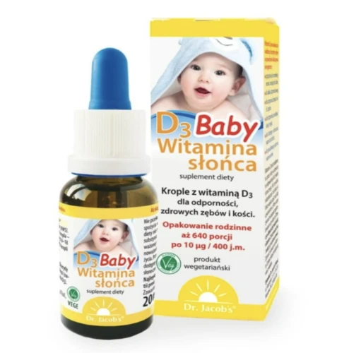 Witamina słońca BABY D3 NA ODPORNOŚĆ DLA DZIECI Jacobs