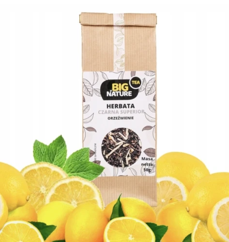 Herbata czarna Z CYTRYNĄ I TRAWĄ CYTRYNOWĄ SUPERIOR ORZEŹWIENIE 50g