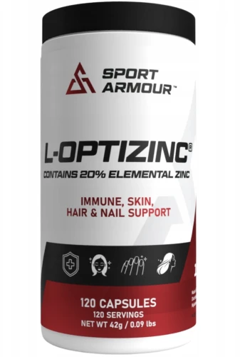 Sport Armour L-Optizinc CYNK DLA ODPORNOŚCI, SKÓRY, WŁOSÓW I PAZNOKCI 120 kaps.