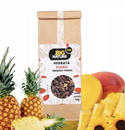 Herbata czerwona yerba mate PUERH SREBRNY FENIKS owocowa 50g