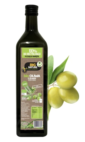 Oliwa z Oliwek BIO Extra Virgin Tłoczona na Zimno 500 ml Big Nature