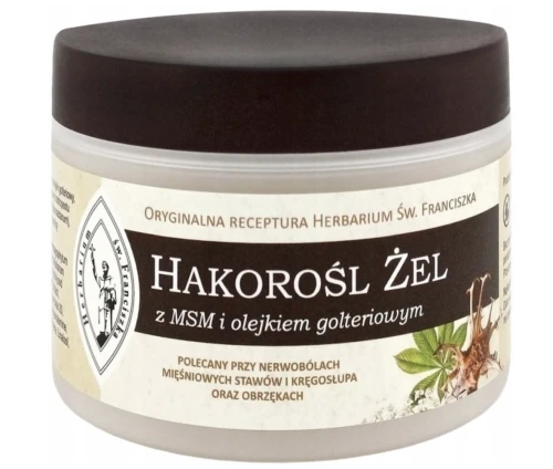 Franciszkański Żel HAKOROŚL z MSM NA MIĘŚNIE I STAWY 250 ml