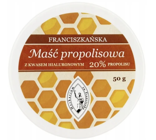 Franciszkańska Maść Propolisowa z kwasem hialuronowym i 20% propolisem 50g
