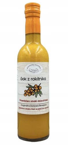 Malinowe Wzgórze Sok z Rokitnika 100% 375 ml Bez Cukru Naturalny NFC