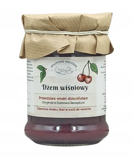 Malinowe Wzgórze Dżem Wiśniowy Niskosłodzony 270 g 85% Owoców
