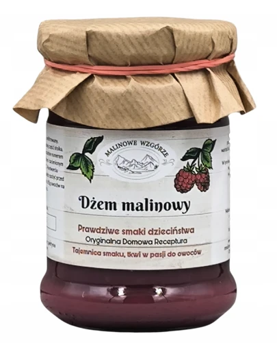 Malinowe Wzgórze Dżem Malinowy Niskosłodzony 270 g 85% Owoców