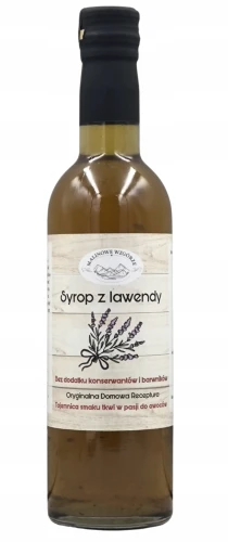 Malinowe Wzgórze Syrop Lawendowy 375 ml Naturalny Syrop z Lawendy do Herbaty i Napojów