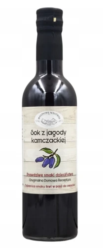 Malinowe Wzgórze Sok z Jagody Kamczackiej 375 ml 100% NFC Bez Cukru Naturalny Sok