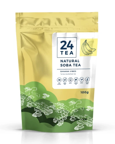 Herbata SOBA z Gryki Tatarskiej Bananowy Flow 100 g Bezkofeinowa Twenty Four Teashop