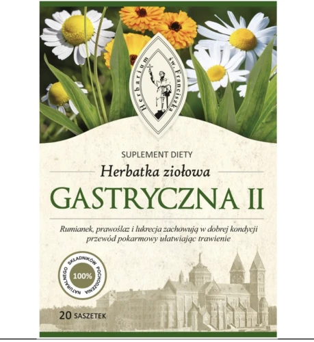 Herbarium Św. Franciszka Herbatka Gastryczna II FIX 20x5 g Na Żołądek i Trawienie