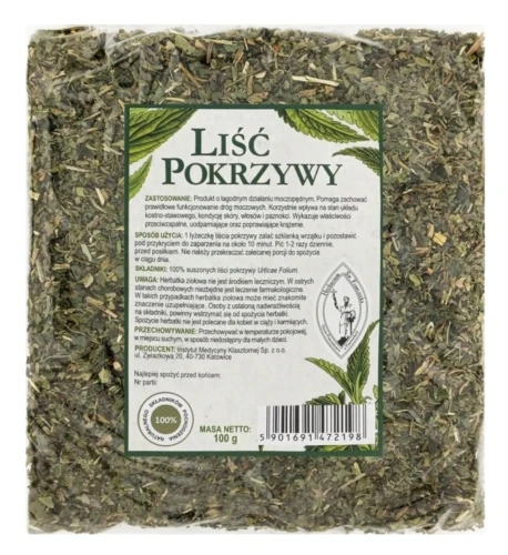 Herbarium Św. Franciszka Liść Pokrzywy 100 g Zioła Suszone Napar Pokrzywa