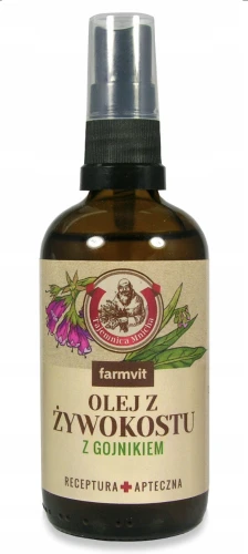 Farmvit Olej z Żywokostu z Gojnikiem – na Stawy, Mięśnie i Stłuczenia 100 ml