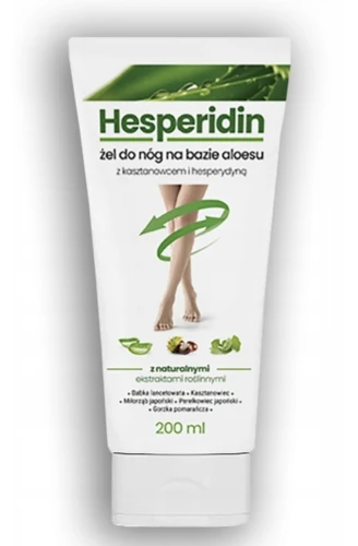 HESPERIDIN Żel do Nóg z Aloesem, Kasztanowcem i Hesperydyną – na Zmęczone i Ciężkie Nogi 200 ml