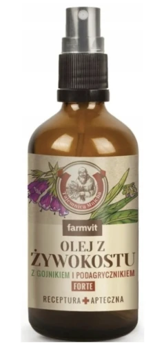 Farmvit Olej z Żywokostu z Gojnikiem i Podagrycznikiem  na Stawy, Mięśnie i Kręgosłup 100 ml