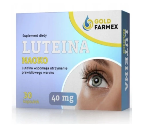 Luteina Naoko 40 mg Wsparcie Wzroku i Ochrona Oczu – 30 kapsułek