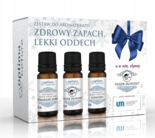 Optima Natura ZESTAW NA LEKKI ODDECH I AROMATERAPIĘ – 3x10 ml