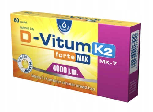 D-Vitum Forte MAX D3 4000 j.m. + K2 NA KOŚCI I ODPORNOŚĆ 60 kaps.