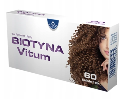 Oleofarm Biotyna Vitum BIOTYNA NA ZDROWE WŁOSY I SKÓRĘ 60 tabletek