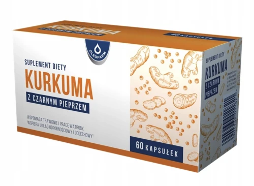 Kurkuma z Czarnym Pieprzem NA TRAWIENIE I WĄTROBĘ 60 kapsułek