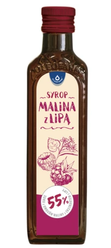 Oleofarm Syrop Malina z Lipą 55% SOKU BEZ KONSERWANTÓW