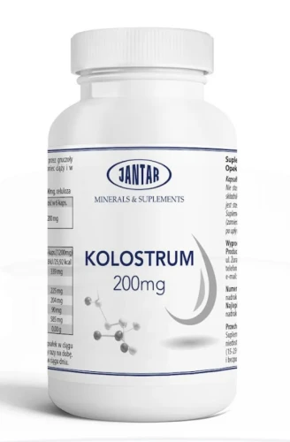 Jantar Colostrum Wołowe 200 mg SIARA BYDLĘCA 60 kapsułek