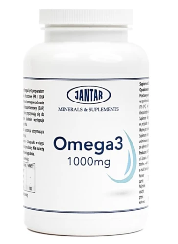 Jantar Omega 3 1000 mg NA SERCE I MÓZG + Witamina E 90 kaps.