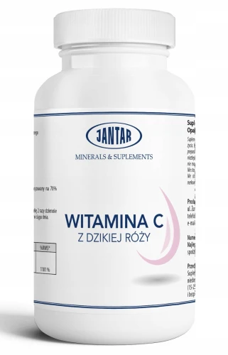 Jantar Witamina C z Dzikiej Róży 945 mg NA ODPORNOŚĆ 100 kaps.