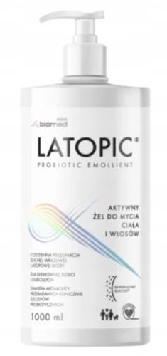 Latopic Żel 1000 ml – DO MYCIA CIAŁA I WŁOSÓW, SKÓRA ATOPOWA
