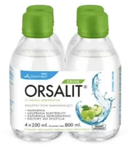 Orsalit Drink 4 × 200 ml – NA ODWODNIENIE DLA DZIECI 3+