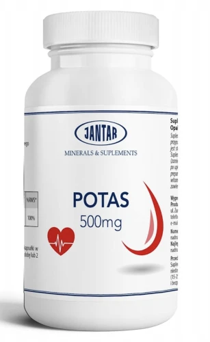 Jantar Potas 500 mg 60 kaps. – NA MIĘŚNIE, NERWY I CIŚNIENIE