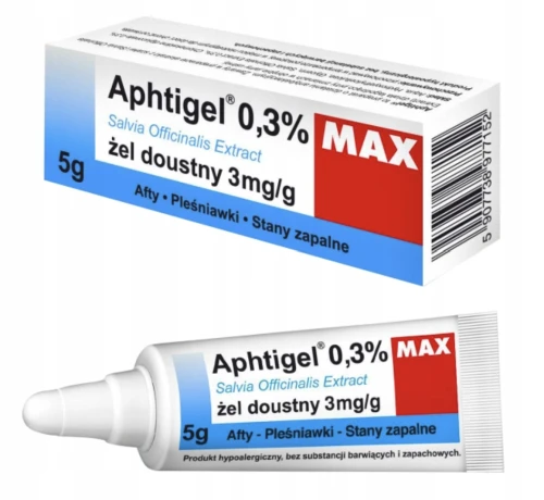 Aphtigel Max 0,3% żel 5 g – NA AFTY I PLEŚNIAWKI