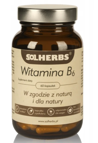 SOLHERBS Witamina B6 25 mg 60 kaps. – NA NERWY I ZMĘCZENIE