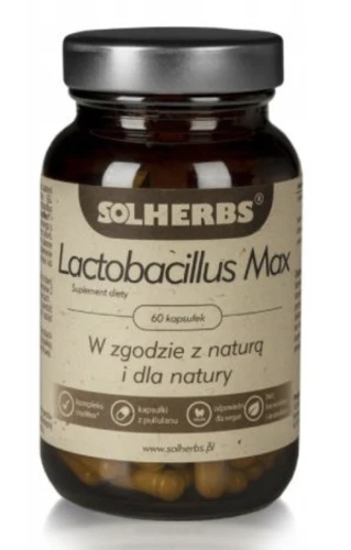 SOLHERBS Lactobacillus Max 60 kaps. – W TRAKCIE I PO ANTYBIOTYKU