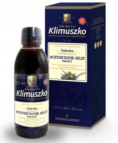 Klimuszko Parazyt Nalewka ziołowa 220 ml – wsparcie jelit i trawienia