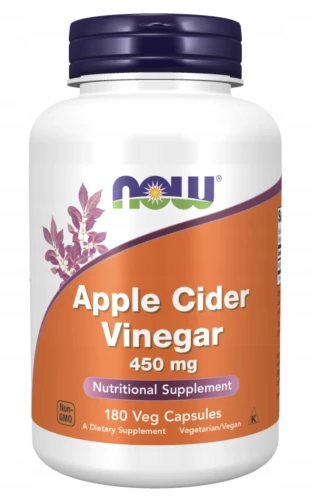 NOW FOODS APPLE CIDER VINEGAR 450 MG 180 KAPS. – NA TRAWIENIE I METABOLIZM