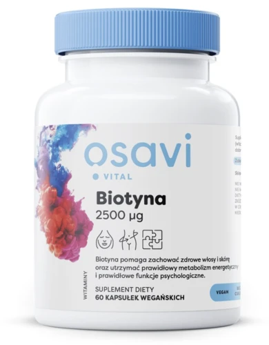 OSAVI BIOTYNA 2500 MCG 60 KAPS. – NA WŁOSY, SKÓRĘ I PAZNOKCIE
