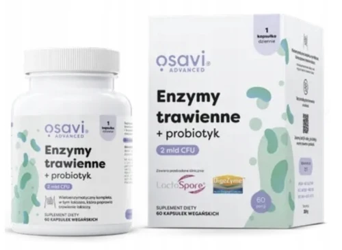 OSAVI ENZYMY TRAWIENNE + PROBIOTYK 60 KAPS. – NA TRAWIENIE