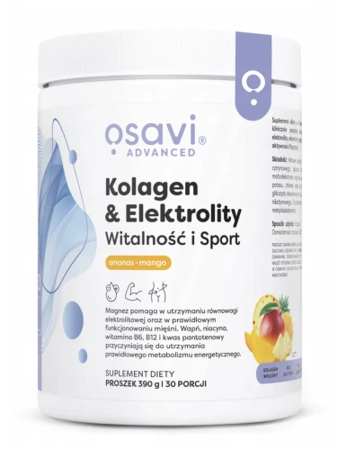 OSAVI KOLAGEN + ELEKTROLITY 390 G – NA WITALNOŚĆ I SPORT