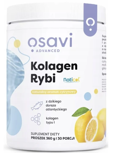 OSAVI KOLAGEN RYBI NATICOL 360 G CYTRYNA – NA SKÓRĘ I KOŚCI