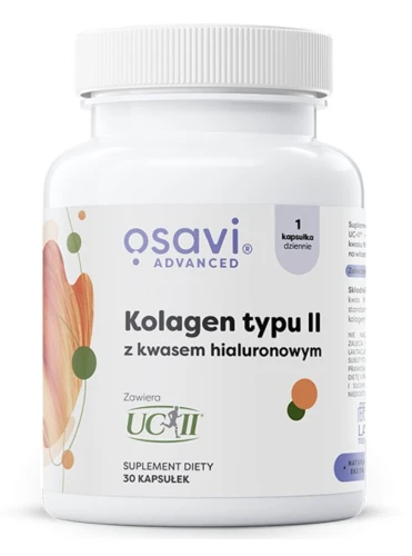 OSAVI KOLAGEN TYPU II Z KWASEM HIALURONOWYM 30 KAPS. – STAWY