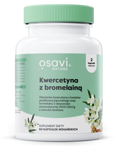 OSAVI KWERCETYNA Z BROMELAINĄ 60 KAPS. – ROŚLINNA FORMUŁA