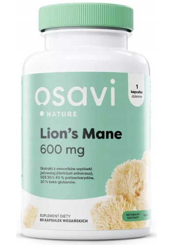 OSAVI LION'S MANE 600 MG 60 KAPS. – SOPLÓWKA JEŻOWATA