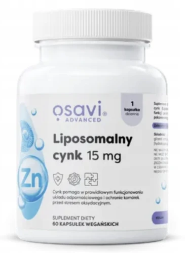 OSAVI LIPOSOMALNY CYNK 15 MG 60 KAPS. – ODPORNOŚĆ I SKÓRA