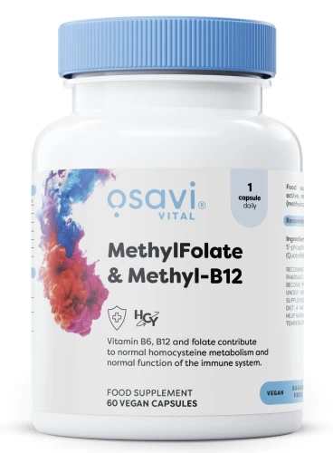 OSAVI METYLOFOLIAN I METYL-B12 60 KAPS. – NA METABOLIZM I UKŁAD NERWOWY
