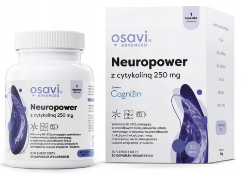 OSAVI NEUROPOWER Z CYTYKOLINĄ 250 MG 30 KAPS. – NA KONCENTRACJĘ