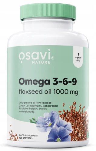 OSAVI OMEGA 3-6-9 OLEJ LNIANY 1000 MG 120 KAPS. – NA SERCE