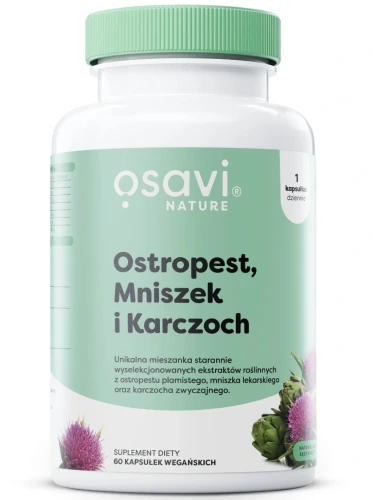 OSAVI OSTROPEST MNISZEK KARCZOCH 60 KAPS. – NA WĄTROBĘ I TRAWIENIE