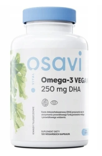 OSAVI OMEGA-3 VEGAN DHA 250 MG 120 KAPS. – NA MÓZG I WZROK