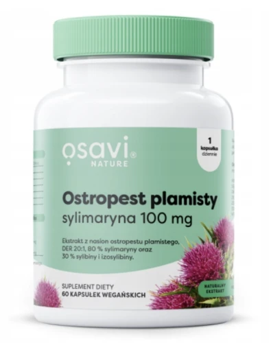OSAVI OSTROPEST PLAMISTY SYLIMARYNA 100 MG 60 KAPS. – NA WĄTROBĘ